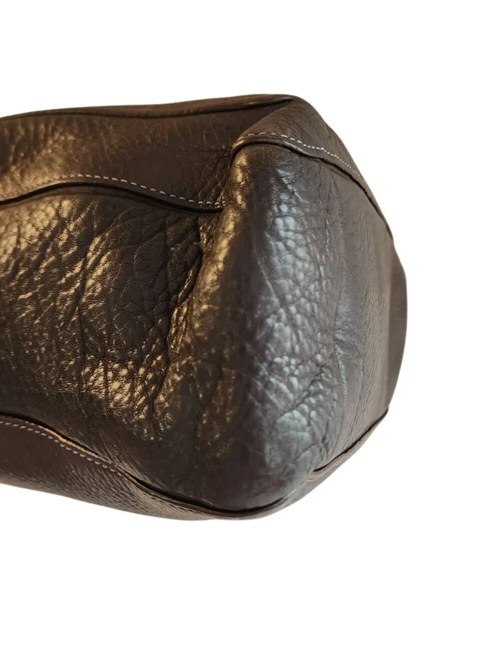 Vintage Coach Chelsea Hobo bag (Style 10131/10132) crafted from dark brown pebbl
